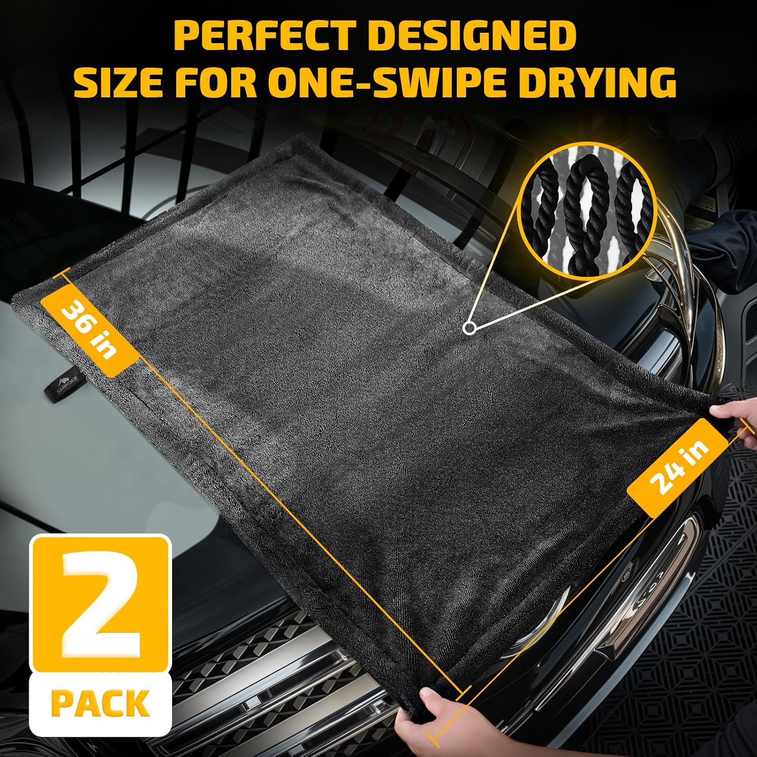 Super Absorbent Car Towels Duo