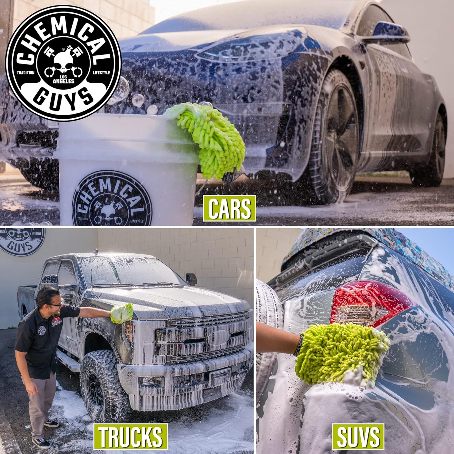 Scratch-Free Car Wash Mitt Duo